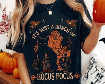 Retro Thackery Binx Just A Bunch Of Hocus Pocus Shirt, Hocus Pocus Black Cat Tee, Mickey's Not So Scary Disney Halloween Party, Spooky Vibes