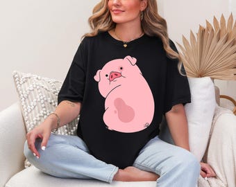 Disney Gravity Falls Waddles The Pig Shirt, Channel Game Disney Outfits, Disneyland Family Vacation, Magic Kingdom,  Animal lover Gifts