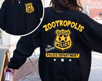 Two Sided Zootropolis Police Department Badge Comfort Colors Shirt, Disney Zootopia T-shirt, Disneyland Family Trip, Walt Disney World Tee