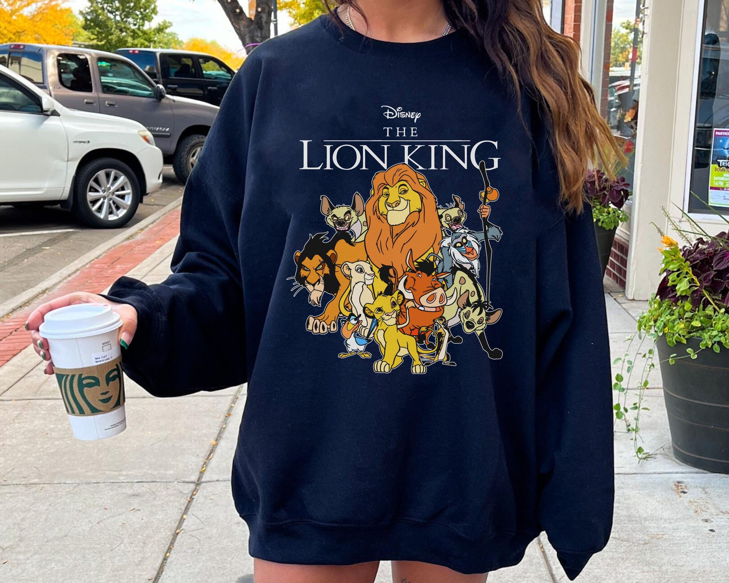 2 Sided Hakuna Matata It Means No Worries Comfort Colors T-shirt, Retro Groovy The Lion King Characters Shirt, Disney Magic Kingdom Trip