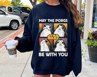 Disney Star Wars May The Porgs Be With You Shirt, Star Wars Day T-shirt, Hollywood Studios, Galaxy's Edge, Disneyland Family Matching