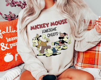 Halloween Mickey And Friends Lonesome Ghosts Comfort Colors Shirt, The Haunted Mansion Tee, Disney Spooky Season, Disneyland Halloween Party