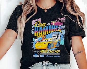 Cruz Ramirez Racing Race Faster Than Fast  Comfort Colors Shirt, Dinoco Cars Disney T-shirt, Disneyland Family Trip, Magic Kingdom Outfits