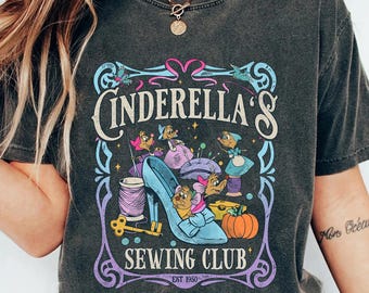 Disney Cinderella’s Sewing Club T-Shirt, Jaq Gus Glass Slipper Tee, Cinderella Princess Shirt, Disney Princess Shirt, Disney Girl Trip Shirt