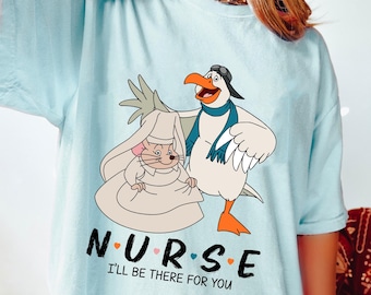 Disney Rescuers Down Under Nurse T-Shirt, Orville & Miss Bianca Tee, I'll Be There For You Shirt, Gift For Rn LPN, Disney Nurse Day Gift