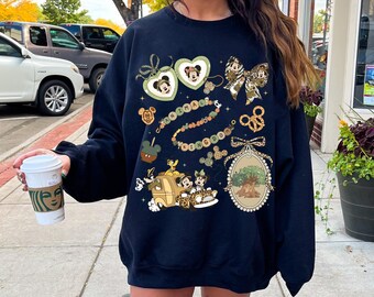 Mickey & Minnie Locket Heart Leopard Animal Kingdom Shirt, Disney Coquette Bow Safari Mode Couple Tee, Disneyland Lover Matching
