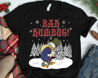 Disney Christmas Scrooge Mcduck Bah Humbug Shirt, Mickey Christmas Carol T-shirt, Mickey Merry Xmas Party, Disneyland Holiday Season Gift