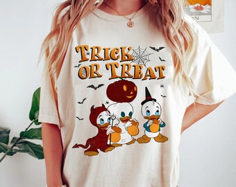 Disney Halloween Ducktales Huey Dewey and Louie Shirt / Trick Or Treat Disney Tee / Mickey's Not So Scary Halloween Party / Disneyland Trip