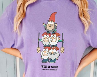 Disney Gravity Falls Gnome Shirt, Funny Gnome Tower Shirt, Gravity Falls Tee, Dipper and Mabel Shirt, Mystery Shack Tee, Funny Gnome Shirt