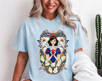Vintage Princess Snow White Graphic Shirt, Disney Snow White And Seven Dwarfs, Disneyland Friends Trip Matching, Birthday Gift For Girl