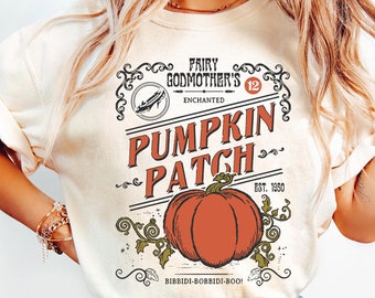 Fairy Godmother's Enchanted Pumpkin Patch Comfort Colors T-shirt, Disney Cinderella Halloween Tee, Disneyland Halloween Party, Spooky Season