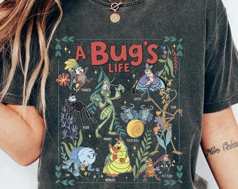 Vintage Disney A Bug’s Life T-Shirt, Pixar Circus Bugs Tee, A Bug’s Life Shirt, Flik Heimlich Rosie Francis Gypsy Tee, We All Thrive Shirt