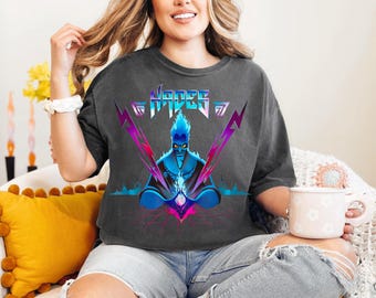 Vintage 90S Villains Hades Shirt, Disney Hercules Rock Band Neon Tshirt, Disneyland Trip Outfit, Magic Kingdom, Birthday Gifts