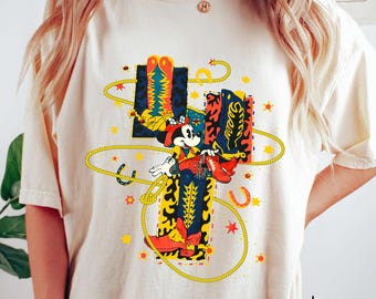 Vintage Disney Cowgirl Minnie Mouse T-shirt, Retro Western Minnie Mouse Shirt, Disney Cowgirl Tee, Cute Minnie Mouse Shirt, Gift For Her