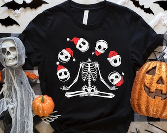 Vintage Jack Skellington Skeleton Yoga Shirt, Nightmare Before Christmas, Funny Namaste Disney Fall T-shirt, Disney Halloween Night Party