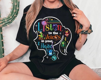 Riley Emotions Listen To The Voices In Your Head Comfort Colors T-shirt, Inside Out Friends Shirt, Mental Health Shirt, Disney Family Trip