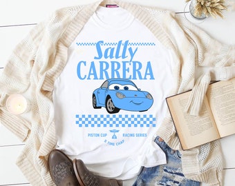 Sally Carrera Piston Cup Racing Shirt, Vintage  Cars Movie T-shirt,   World, 2024 Trip Outfit, Birthday Boy Girl Gift