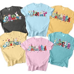 Personalized Alice in Wonderland Shirt, Alice Hatter Rabbit Cheshire Cat, Custom Name  Family Matching Tee, 2024 Birthday Trip