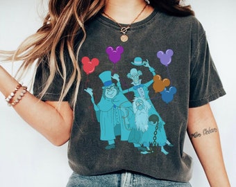 The Hitchhiking Ghosts Mickey Balloon Shirt / Disney Haunted Mansion T-shirt / Disney Halloween Mickey's Not So Scary / Disneyland Trip 2023