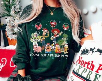 Disney Christmas Toy Story You've Got A Friend In Me Shirt, Woody Buzz T-shirt, Mickey's Very Merry Christmas Party Tee, Disneyland Trip