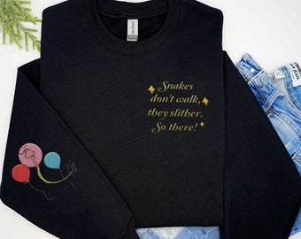 Embroidered Sir Hiss Snakes Don't Walk They Slither Sweatshirt,  Robin Hood Villains Embroidery Sweater, Magic Kingdom 2024 Trip