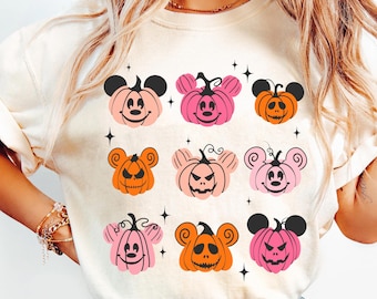 Vintage Mickey Mouse Pumpkin Ears Comfort Colors T-shirt, Disney Mickey Halloween Shirt, Disneyland Halloween Party, Spooky Season Gift