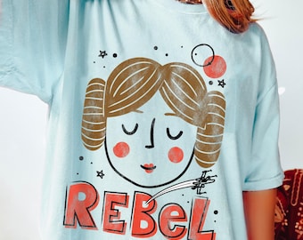 Disney Star Wars Princess Leia Rebel T-Shirt, Princess Leia Tee, Galaxy’s Edge Shirt, May The Fourth Shirt, Star Wars Day Gift, Gift For Her