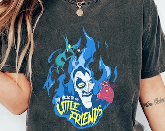 Disney Hades Hercules Villains Hello to My Little Friends T-Shirt, Pain and Panic Tee, Hades Fire Shirt, Disney Villain Tee, Gift For Him