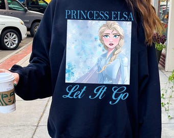 Disney Princess Elsa Watercolor T-Shirt, Elsa Let It Go Shirt, Disney Princess Tee, Frozen Elsa Shirt, Disney Girl Trip Tee, Gift For Her