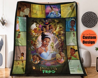 Tiana The Princess And The Frog Fleece Blanket, Disney Princess Blanket For Kid Baby Adult, Disney Christmas Home Decor, Cute Christmas Gift