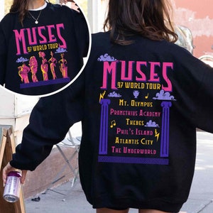 Two Sided Hercules Muses 97 World Tour Sweatshirt, Retro Disney The Muses Comfort Colors T-shirt, Hercules Shirt, Disneyland Girls Trip