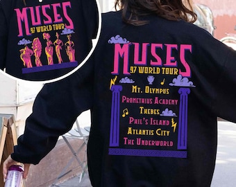 Two Sided Hercules Muses 97 World Tour Sweatshirt, Retro Disney The Muses Comfort Colors T-shirt, Hercules Shirt, Disneyland Girls Trip