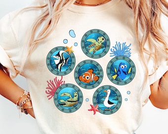 Disney Finding Nemo Dory Characters Shirt, Funny Marlin Squirt Gill The Seagulls Tee, Disneyland Friend Matching Trip, Birthday Boy Girl