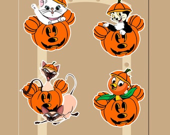 Cats Mickey Pumpkin Jack O Lantern Cruise Ship Door Magnet,  Crusie Halloween On The High Seas Stateroom Door, Spooky Season