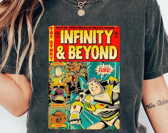 Disney Toy Story Comic T-Shirt, Infinity And Beyond Poster Tee, Buzz Lightyear Zurg Shirt, Disney Buzz Lightyear Tee, Funny Toy Story Tee