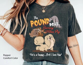 Lady And The Tramp Miss Peg And The Pound Dogs Comfort Colors T-shirt, Vintage  Dogs Shirt, 2024 Family Trip, Magic Kingdom Tee