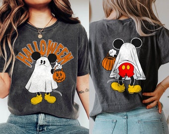 Mickey Boo Ghost 2 Sided Shirt, Vintage Disney Fall T-shirt, Mickey's Not So Scary Disney Halloween Party, Disneyland Spooky Season Outfits