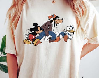 Funny Disney Mickey And Friends T-shirt, Mickey Mouse Goofy Donald Duck Shirt, Summer Mickey Shirt, Retro Mickey Tee, Disney Bestie Shirt