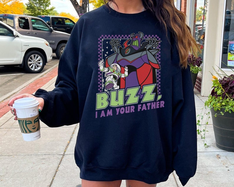 Zurg And Buzz I Am Your Father Checkerboard Comfort Colors T-shirt, Toy Story Tee, Vintage Disney Dad Shirt, Funny Father's Day Gift image 3