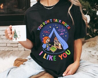Carl And Ellie I Like You Comfort Color Shirt, Retro Disney  Up Movie T-shirt, Disney Couple Matching Tee, Disneyland Family Vacation,