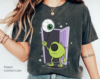 Mike Wazowski Eye Balloon Halloween Costume Comfort Colors T-shirt, Monster Inc Shirt, Disney Spooky T-shirt, Disneyland Halloween Party