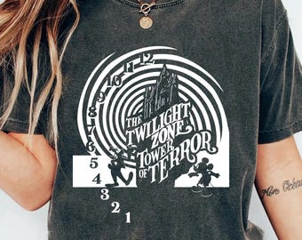 Vintage Disney Twilight Zone Tower of Terror T-Shirt, Hollywood Tower Hotel Ride Tee, Mickey and Goofy Halloween Shirt, Spooky Season Shirt
