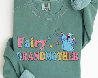 Retro Fairy Grandmother Comfort Colors Shirt, Cinderella Godmother Tee,  Mom T-shirt, Mother's Day Gift For Grandma, 2024 Trip