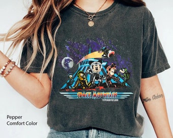Retro Mickey And Friends Space Mountain Comfort Colors Shirt, Tomorrow2024 Tee,  Theme Parks T-shirt, 2024 Trip, Magic Kingdom