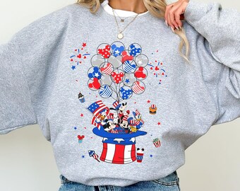 Vintage Disney 4th of July Mickey and Friends T-shirt, Mickey Minnie Daisy Donald Independence Day T-shirt, Patriotic Tee, 4th of July Gift