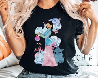 Mulan Princess Watercolor Comfort Colors T-shirt, Vintage Disney Princess Shirt, Mulan T-shirt, Disneyland Girls Trip, Magic Kingdom Shirt