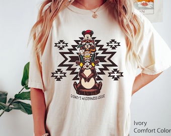 Retro Mickey Friends Wilderness Lodge Comfort Color Shirt, Mickey Donald Goofy  Camping T-shirt, 2024 Trip,   World