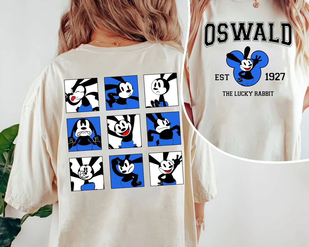 OSWALD the Lucky Rabbit ステューシー STUSSY × Disney collaboration T-shirt Black OSWALD with