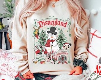 Vintage Disney Christmas Mickey Snowman Shirt, Xmas Mickey And Friends T-shirt, Mickey's Very Merry Christmas Tee, Disneyland Family Trip