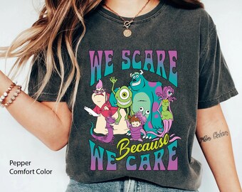 Vintage 70s Monster Inc We Scare Because We Care Comfort Colors T-shirt, Disney  Monster University, Disneyland Trip, Magic Kingdom
